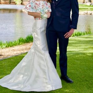 White two price prom dress